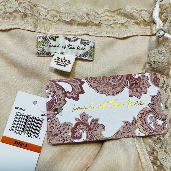 NWT! Band of Gypsies Band of the Free AMALIE IVORY SLIP MIDI DRESS. Size Small. - Picture 11 of 16